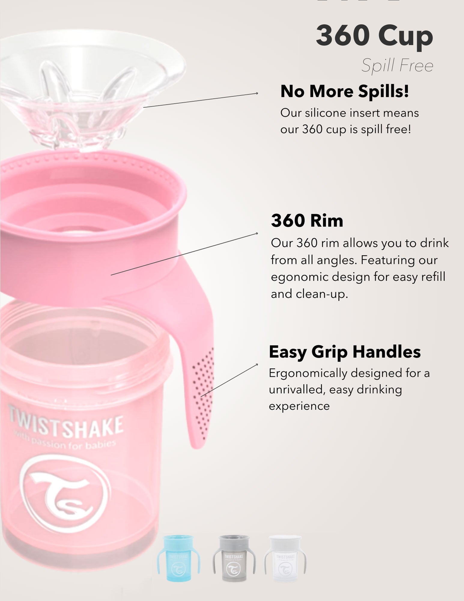 Twistshake 360 Cup Mess Free Drinking - Twistshakeshop